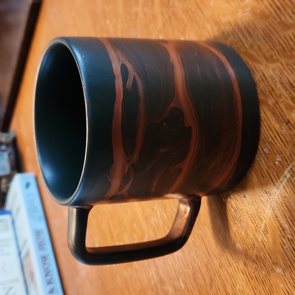 Starbucks Dark Green Rose Gold Marbled 12 Oz Mug - Picture 3 of 5